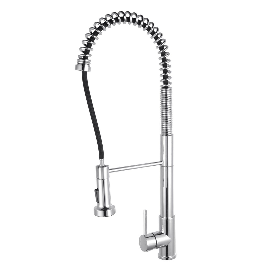 [40402] Tall Spring Chrome Pull Out Kitchen Sink Mixer Tap