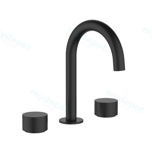 [43956] Tana 1/4 Turn C/D Basin Set Matte Black Lead Free