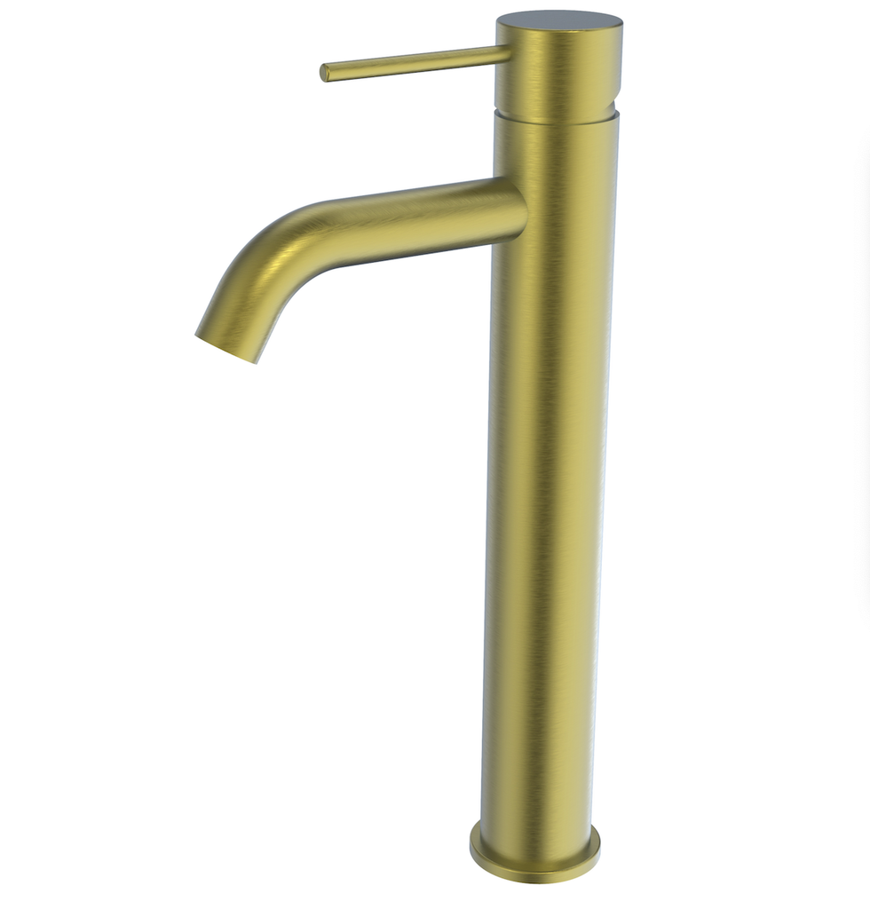Tower Basin Mixer Brrushed Gold