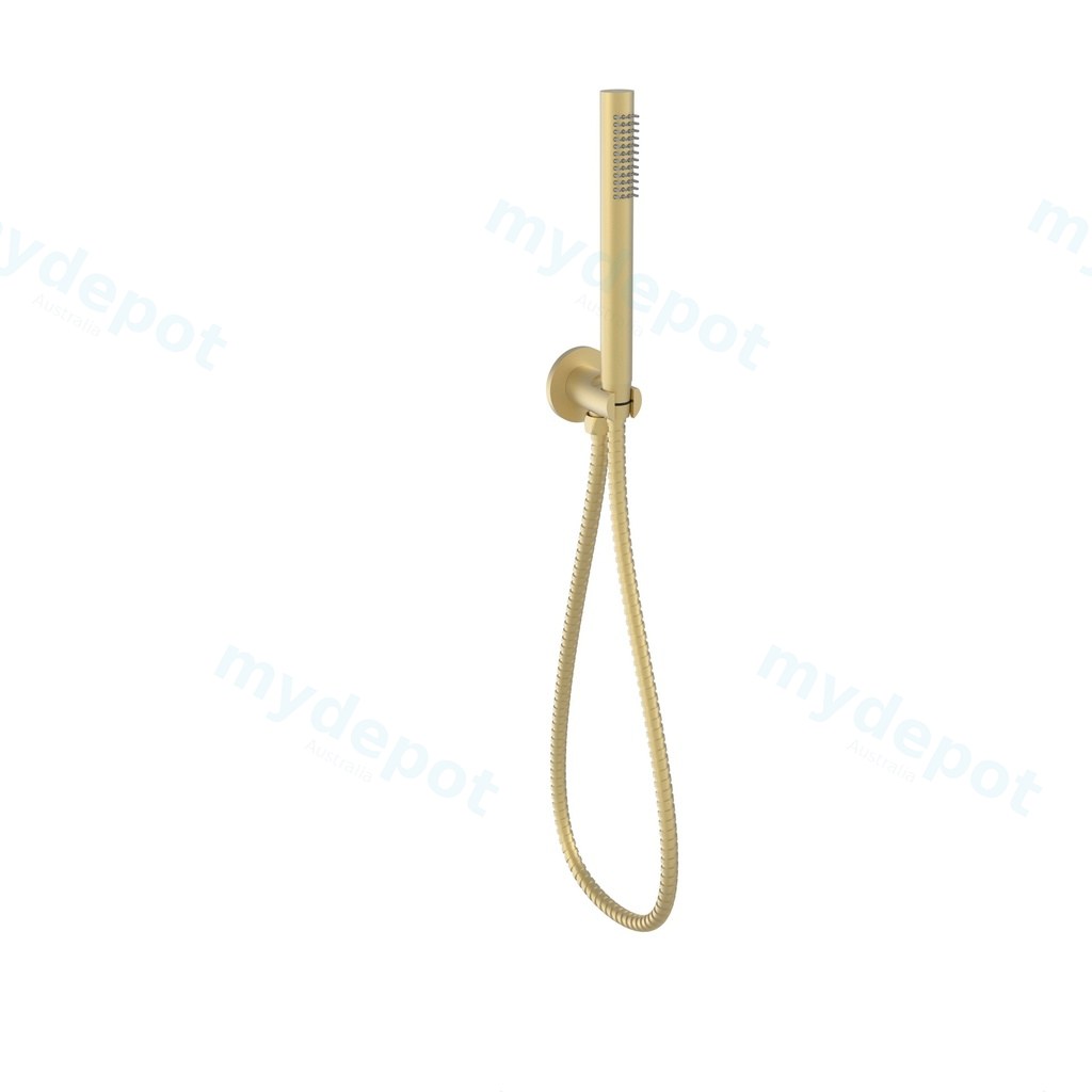 [43721] Tube Hand Shower On Wall Outlet Bracket Brushed Gold