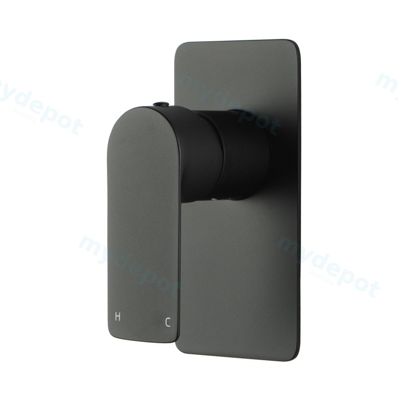 [40207] Vog Solid Brass Black Shower/Bath Wall Mixer