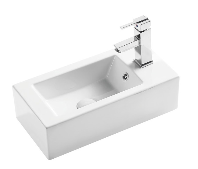 Wall Hung Basin With Overflow Left Side Tap Hole