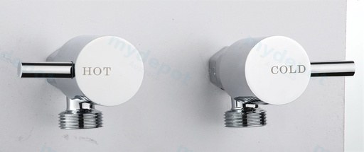 [43911] Washing Machine Stops 1/4 Turn Chrome Lead Free