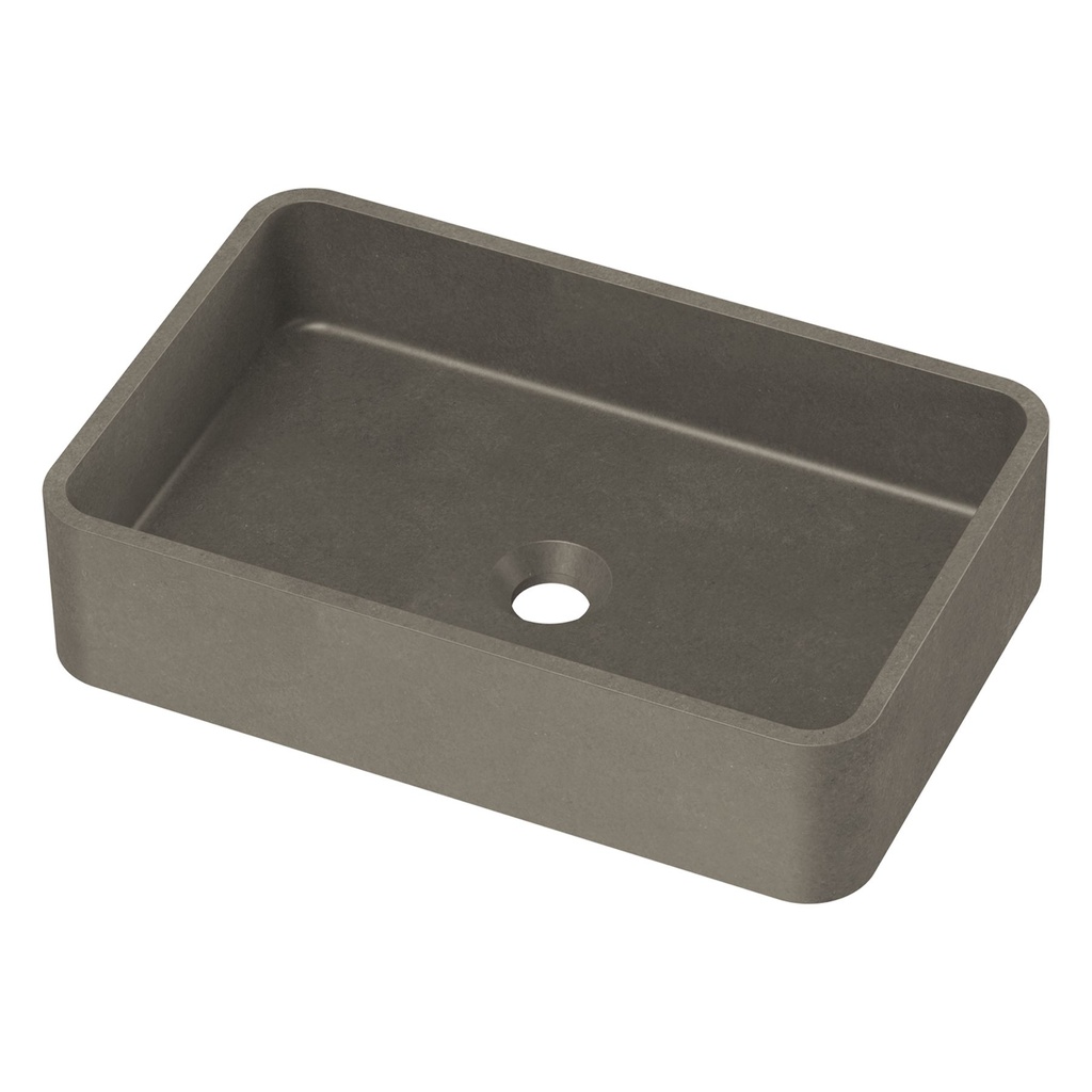 Zale Concrete Rectangle Basin Grey 500 x 350 x 120 NTH(Dark Grey)
