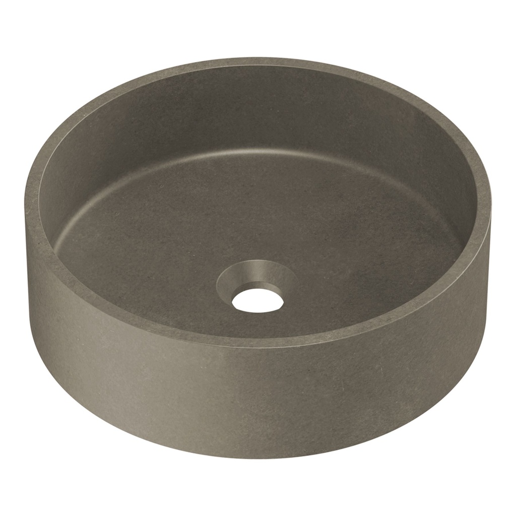Zale Concrete Round Basin Grey 390 x 120 NTH(Dark Grey)