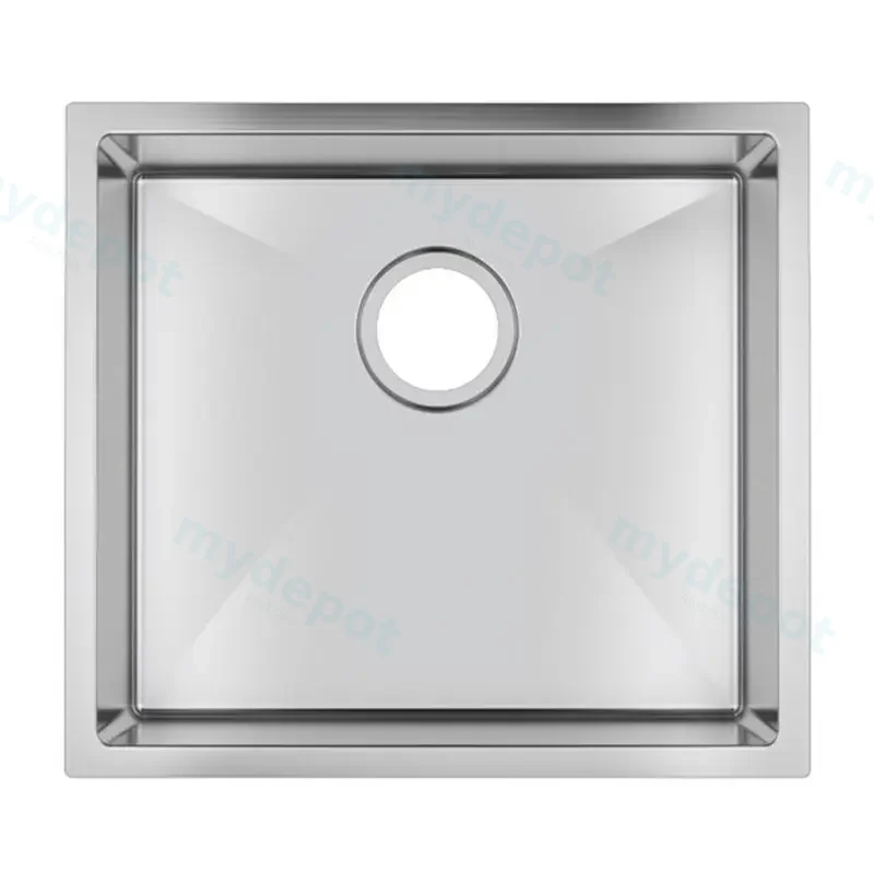 (C-500)Round Corner Chrome Stainless Steel Handmade Single Bowl Kitchen Sink 500*440*230mm