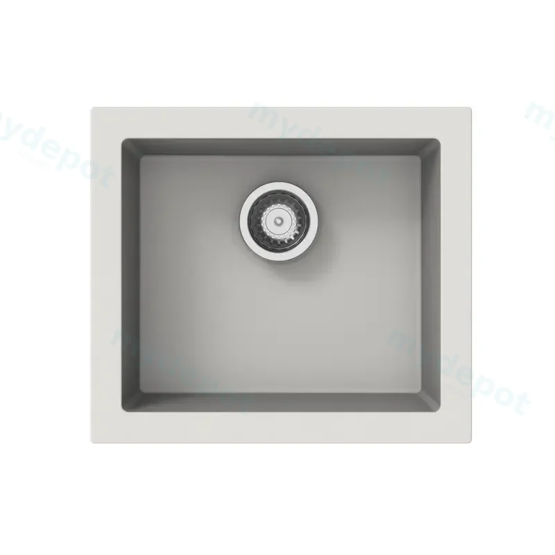 White Carysil Maples N100U Granite Single Bowl Stone Kitchen Sink 540*473*241mm(Undermount Only)