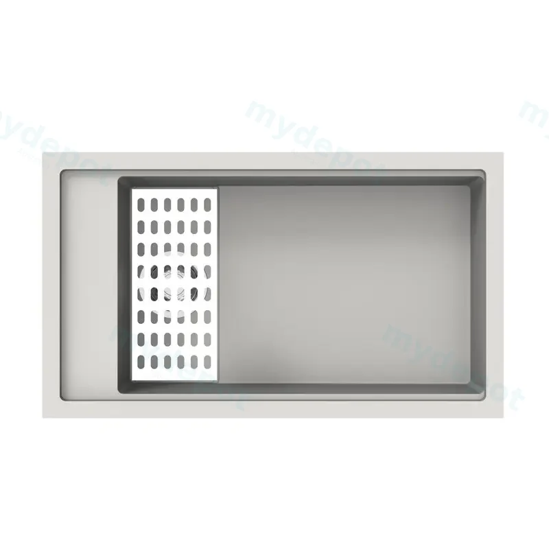 White Carysil Harmony SD780 Granite Single Bowl Stone Kitchen Sink 780*460*250mm(With Bottom Grid & Colander)