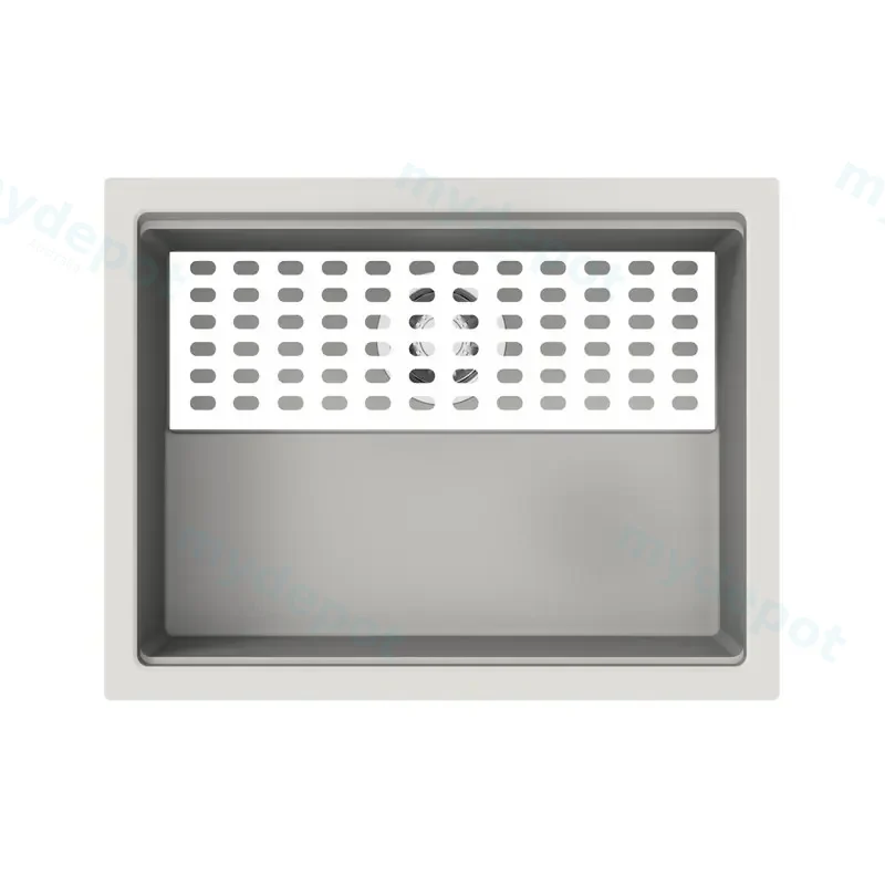 White Carysil Harmony Big Bowl Granite Single Bowl Stone Kitchen Sink 610*457*253mm(With Bottom Grid & Colander)
