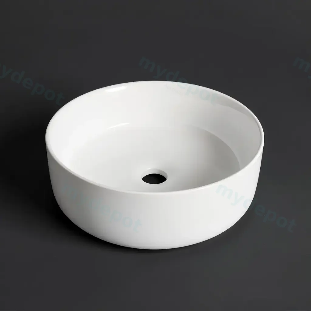 360*360*125mm Gloss White Above Counter Basin(32mm Nonoverflow)
