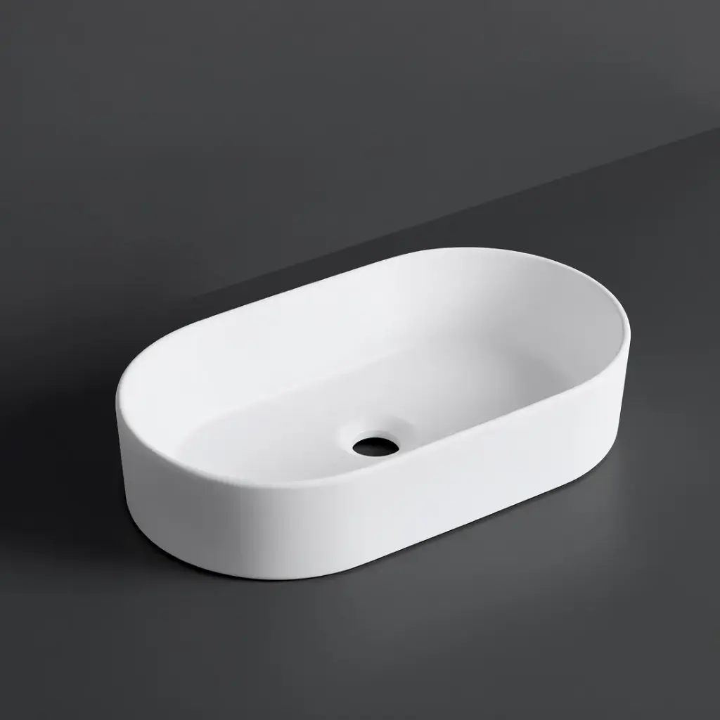 520*300*120mm Matte White Above Counter Basin(32mm Nonoverflow)