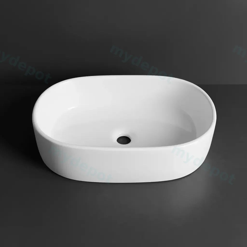 560*350*140mm Gloss White Above Counter Basin(32mm Nonoverflow)