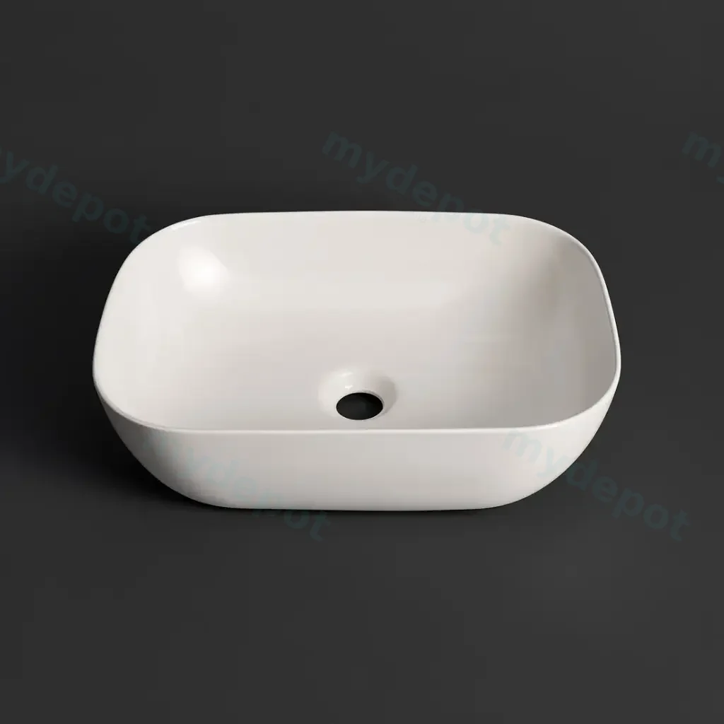 455*320*135mm Gloss White Above Counter Basin(32mm Nonoverflow)