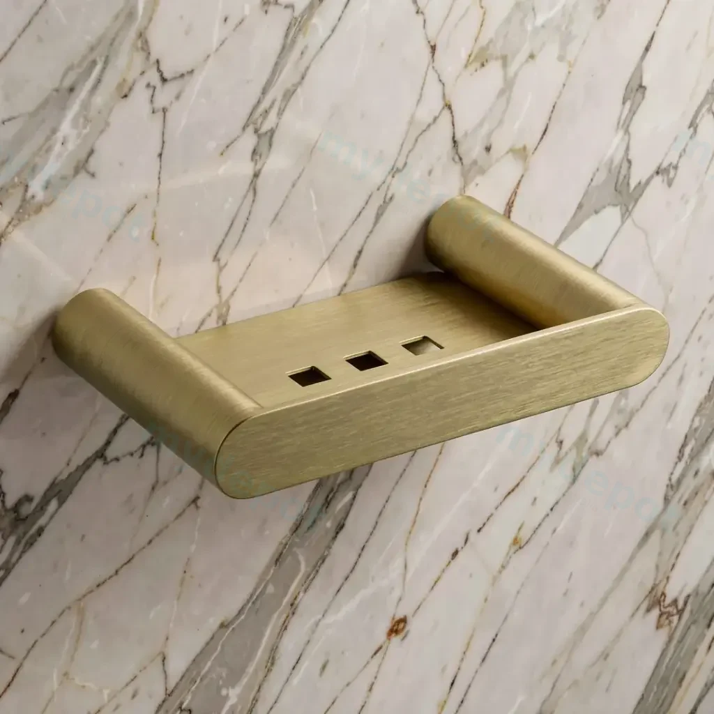 [41760] RUSHY Series Brushed Brass Soap Dish Holder