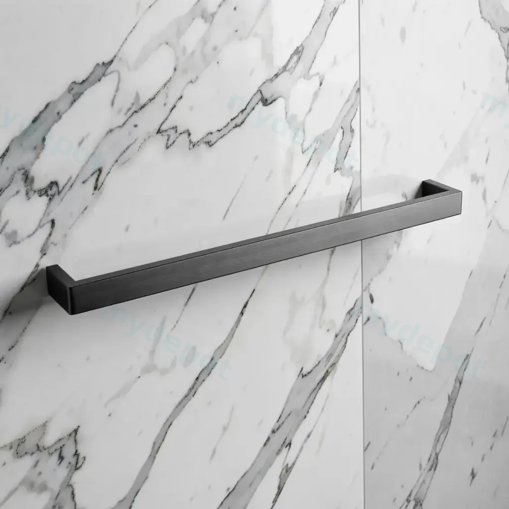 [41770] IVANO Series Gun Metal Grey Single Towel Rail 600mm