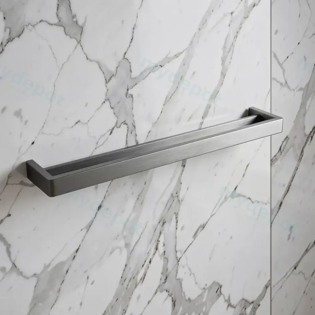 [41780] IVANO Series Gun Metal Grey Double Towel Rail 600mm