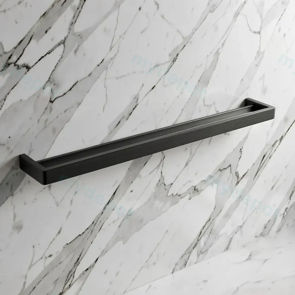 [41785] IVANO Series Gun Metal Grey Double Towel Rail 800mm