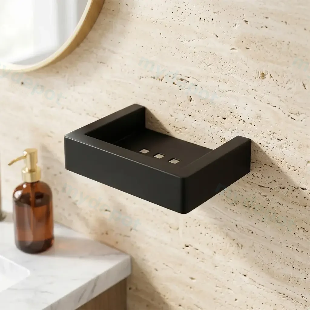 [41792] IVANO Series Black Soap Dish Holder