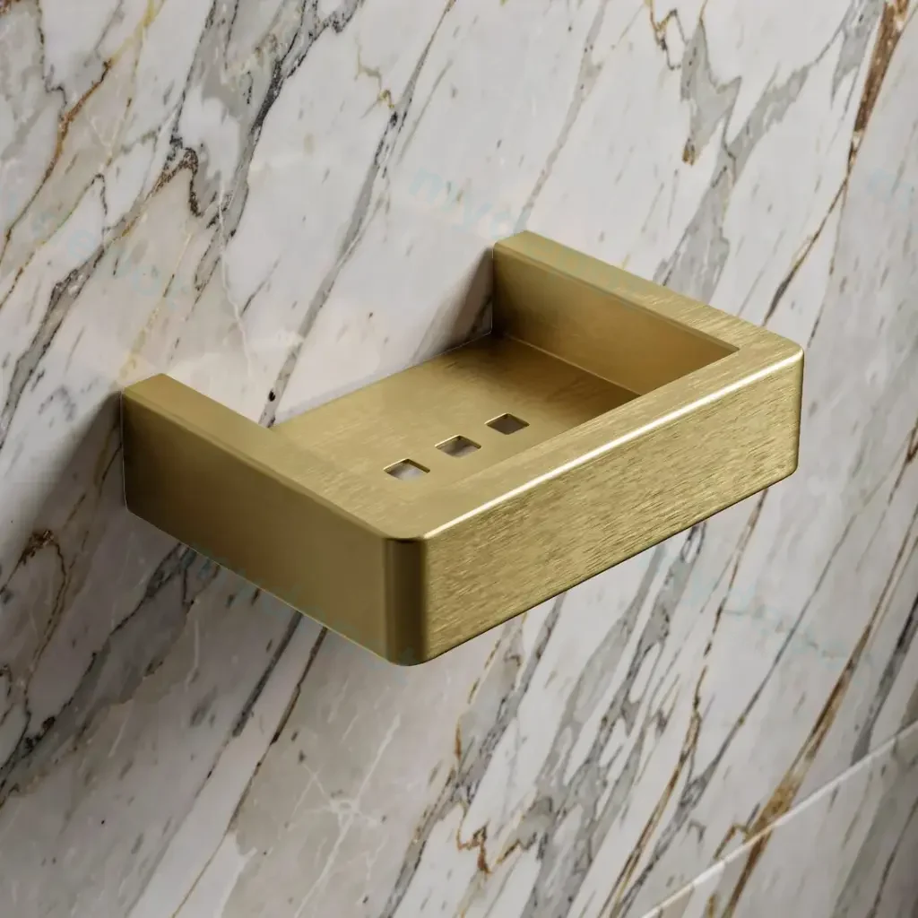 [41793] IVANO Series Brushed Brass Soap Dish Holder