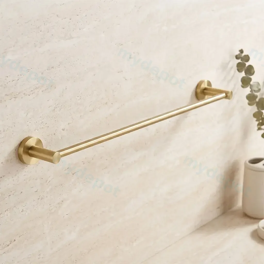 [41838] LUCID PIN Series Brushed Brass Single Towel Rack Rail 800mm