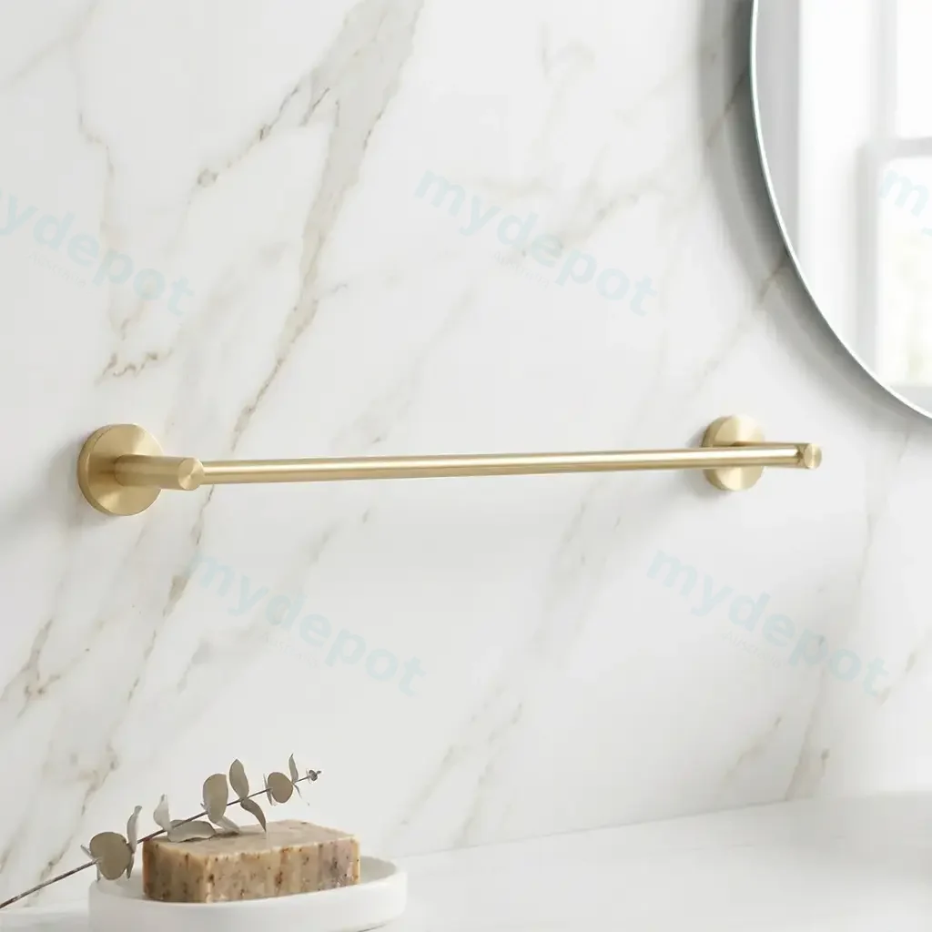 [41841] LUCID PIN Series Light Brushed Brass Single Towel Rack Rail 800mm