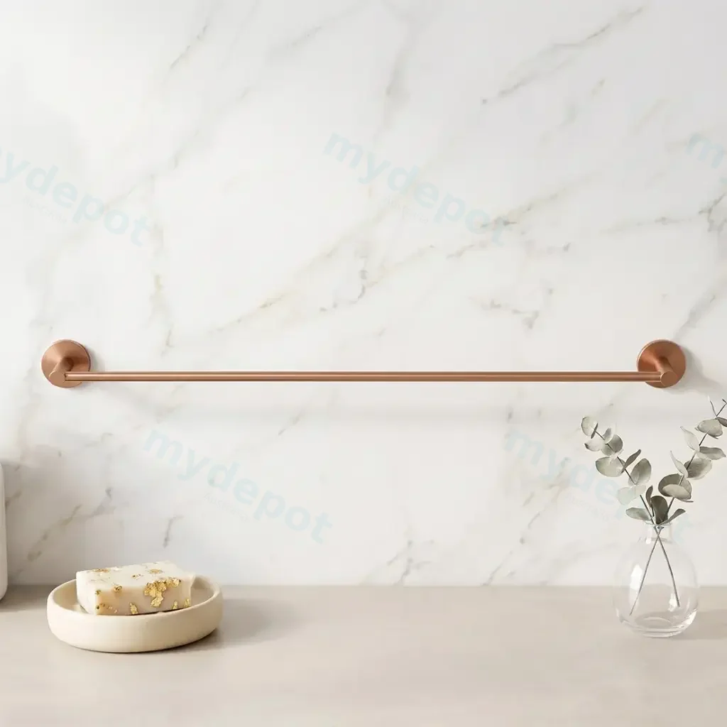 [41842] LUCID PIN Series Brushed Copper Single Towel Rack Rail 800mm