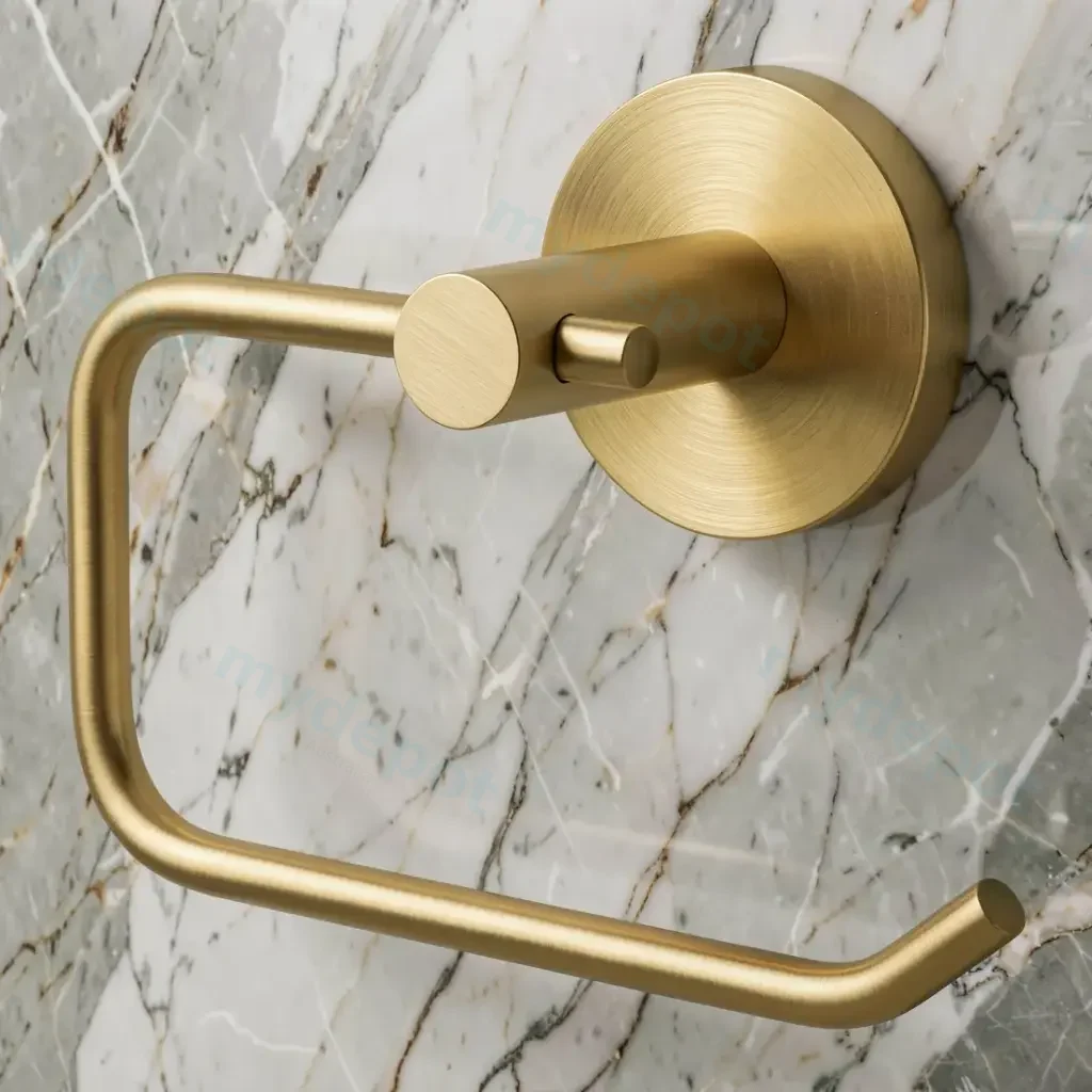 [41867] LUCID PIN Series Brushed Brass Toilet Paper Holder