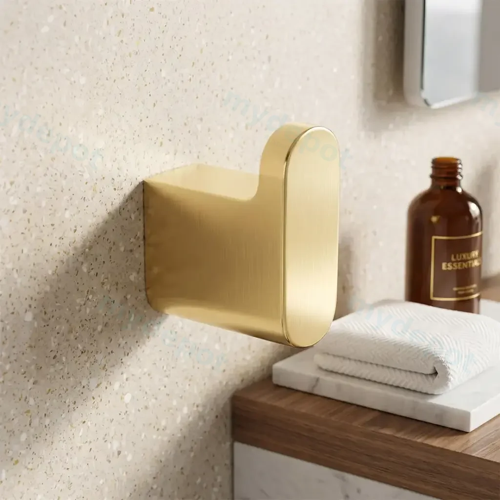 VOG Series Light Brushed Brass Robe Hook