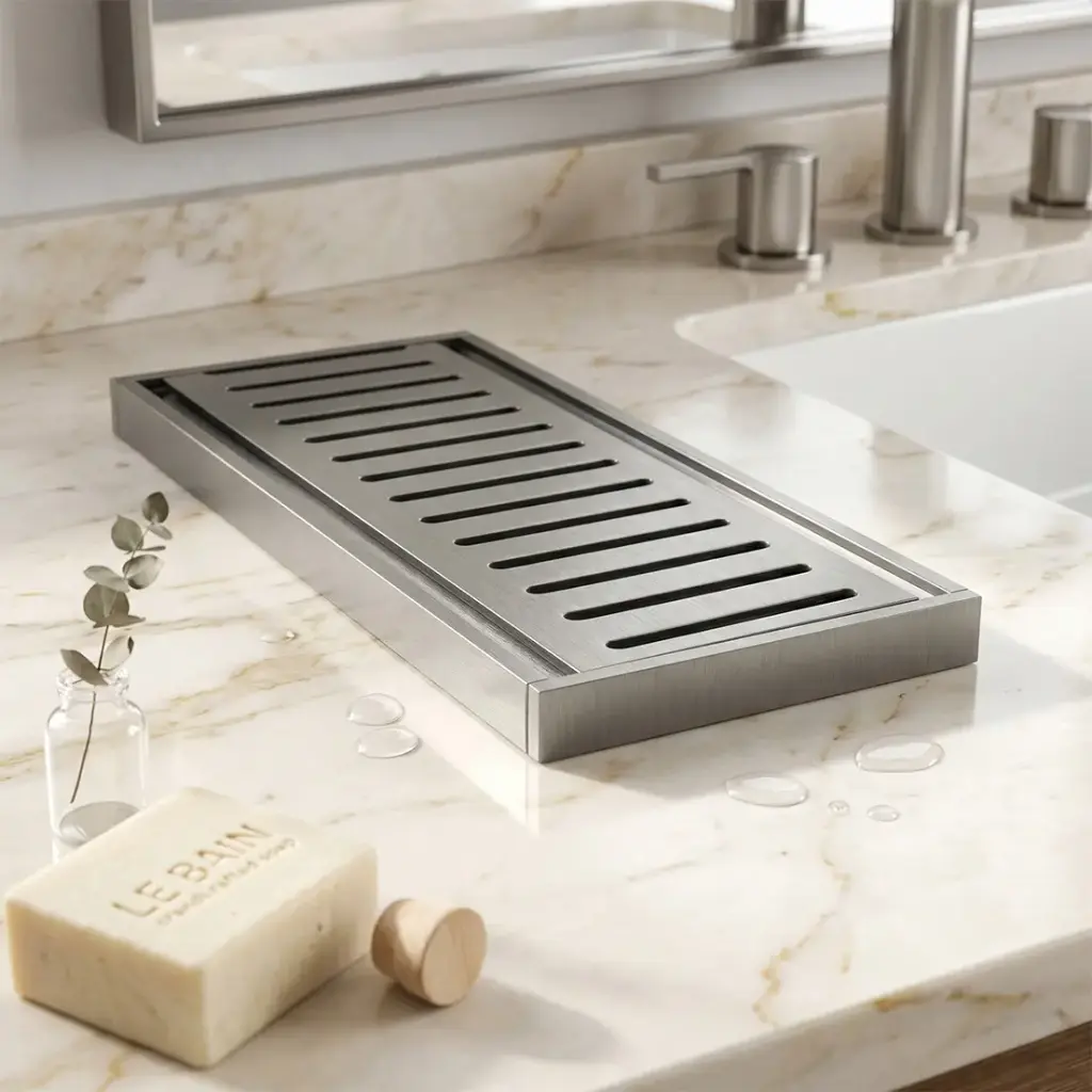 100*100*21mm Muses Gun Metal Grey Ezy Flow Floor Grate(Maximum 5600mm,50mm Waste)