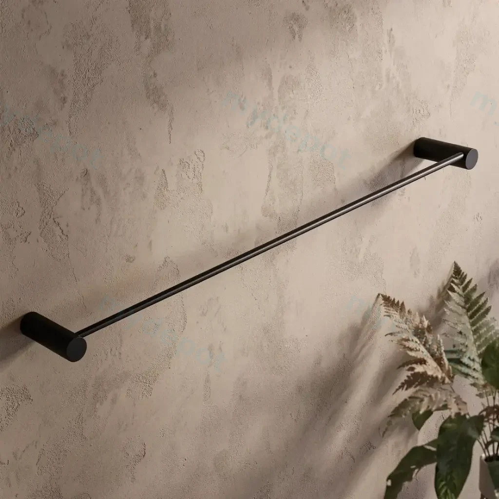 Gun Metal Grey Single Towel Rail 600mm