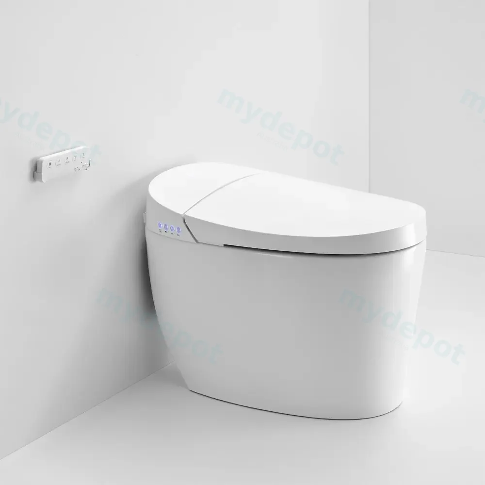 670*405*490mm White Instant Heating Jet Siphon Flushing Smart Toilet