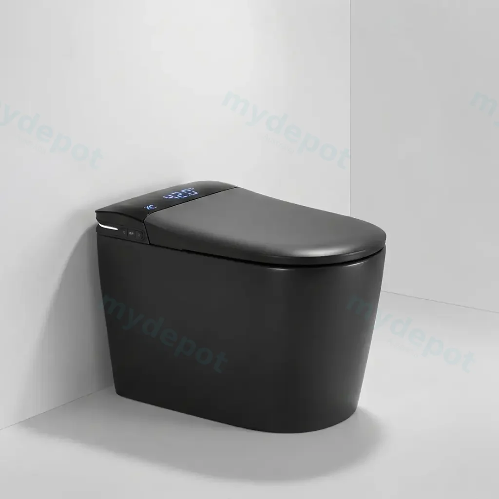 684*390*473mm Matte Grey Instant Heating Jet Siphon Type Flushing Smart Toilet